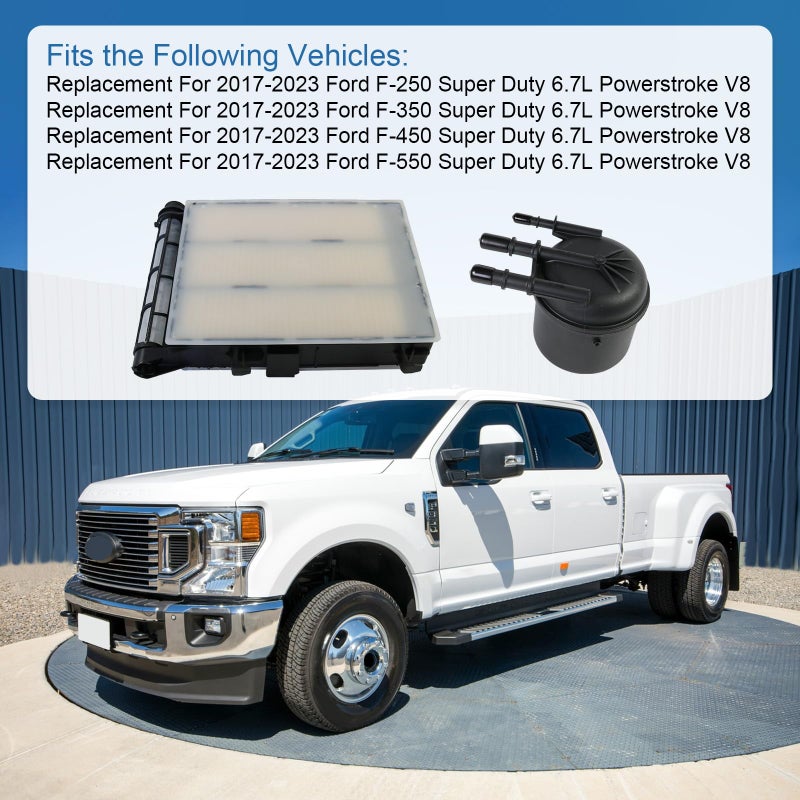 CARMOCAR Fuel Filter Element 6.7 Power stroke replacement for 2017 2018 2019 2020 2021 2022 2023 Ford F-250 F-350 F-450 F-550 Super Duty 6.7L Power stroke FD-4624 FD-4625 HC3Z-9N184-B HC3Z-9N184-C - Image 3